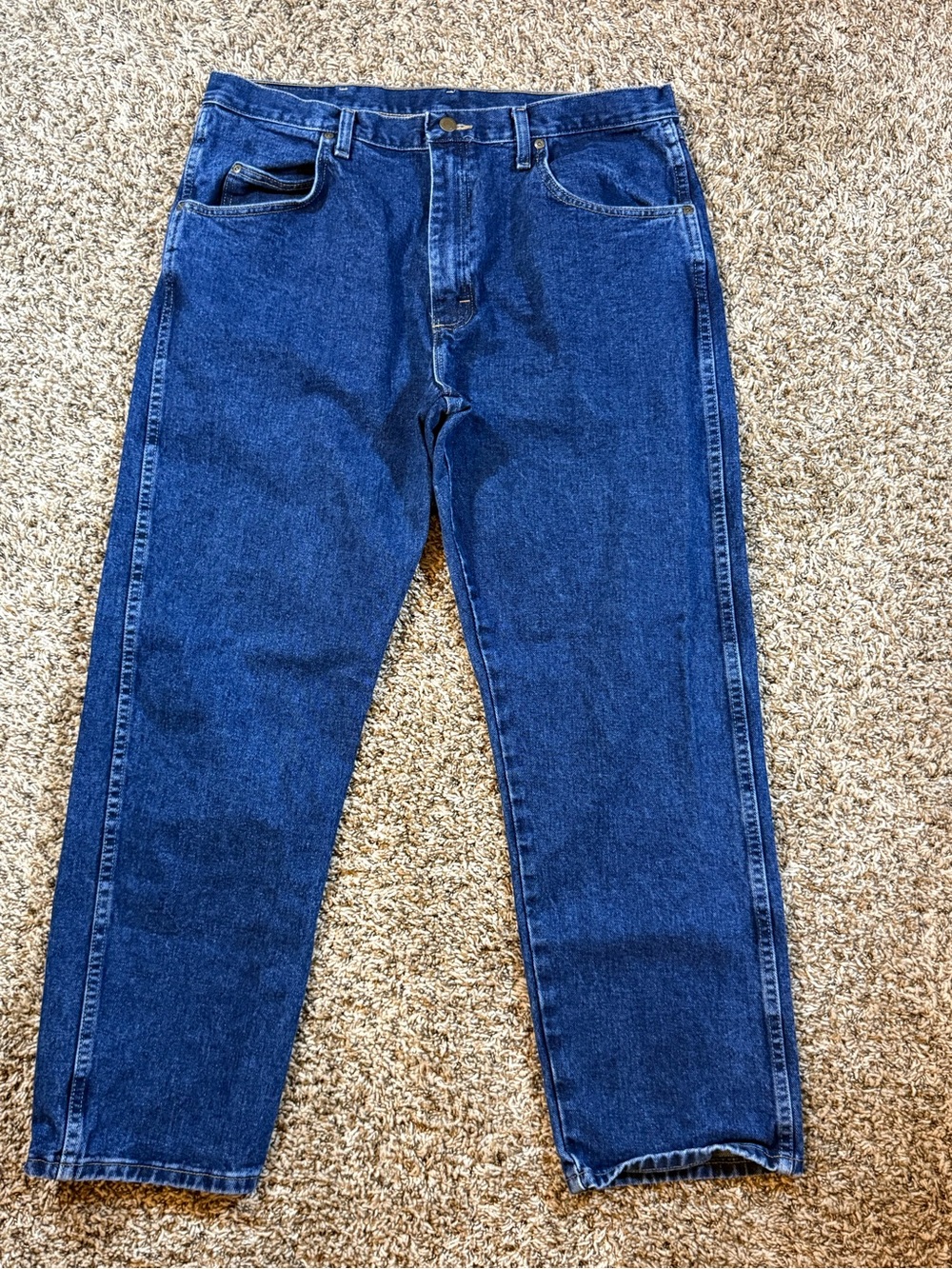 Wrangler Men's Straight Leg Indigo Blue Jeans